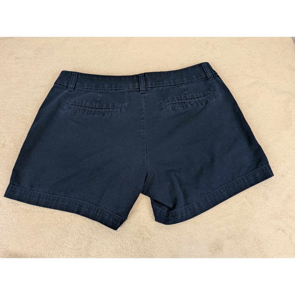 J.CREW Women's Size 4 Navy Blue Chino Shorts 100% Cotton Preppy Casual EUC - Picture 2 of 7